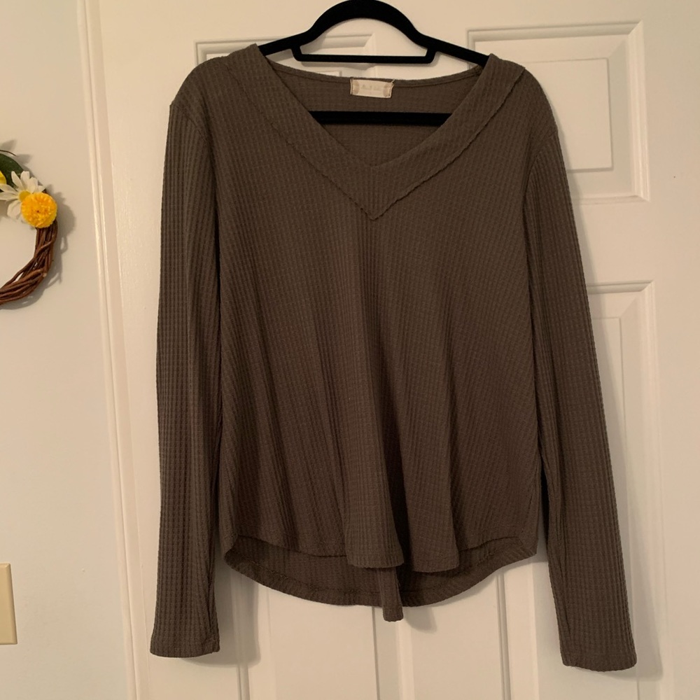 Olive green altered state long sleeve tee